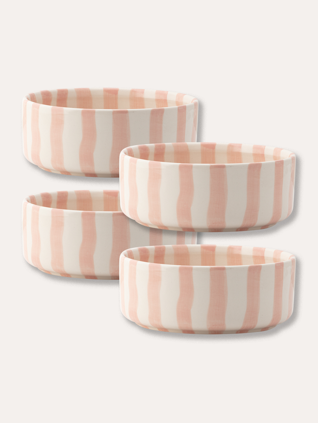 Schalen Set (4er Set) Stripes - Incanto rose