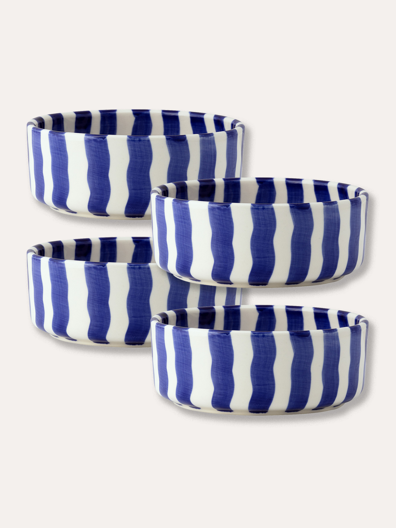 Schalen Set (4er Set) Stripes - mare blue