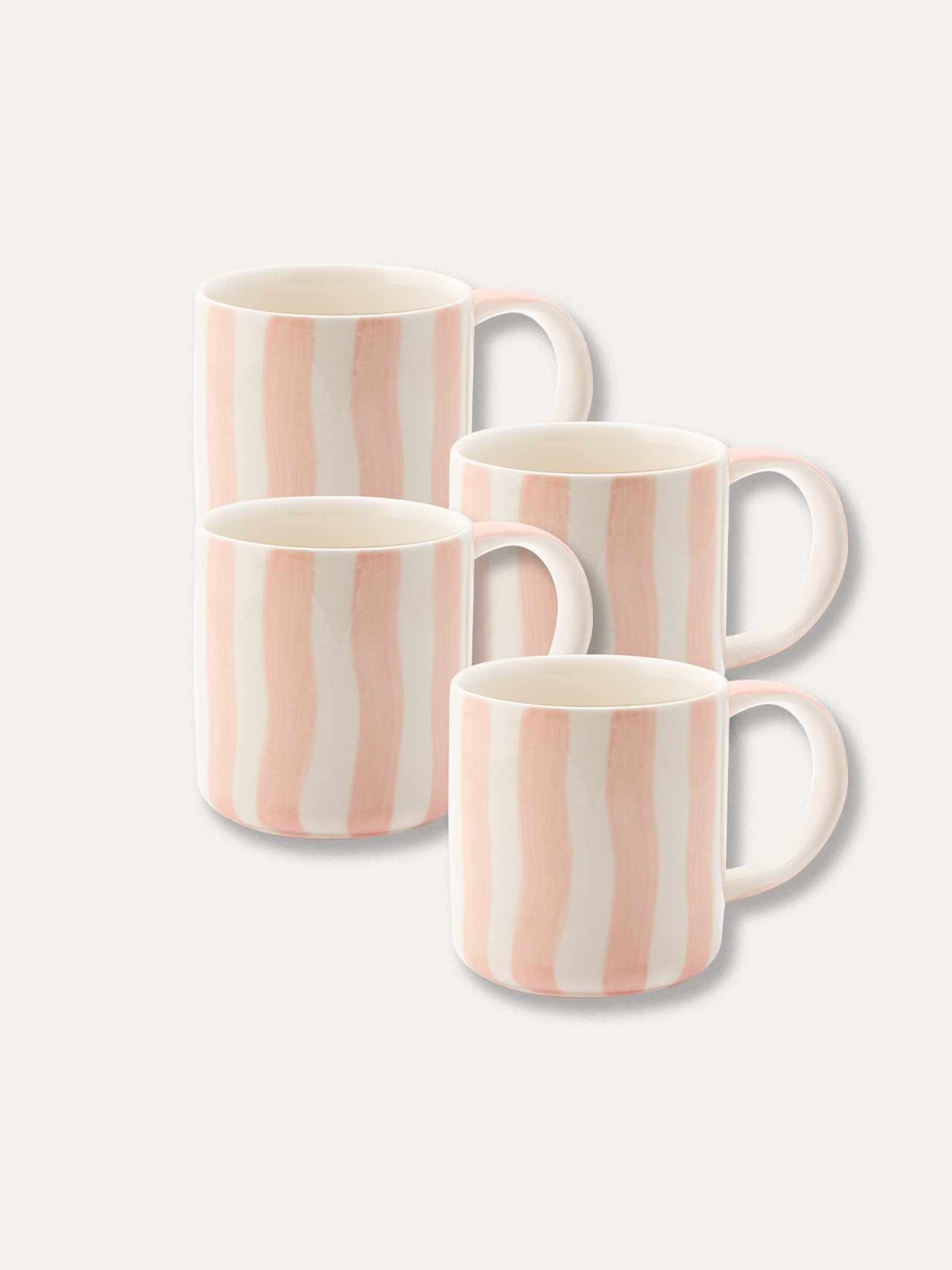 Becher Set (4er Set) Stripes - incanto rose