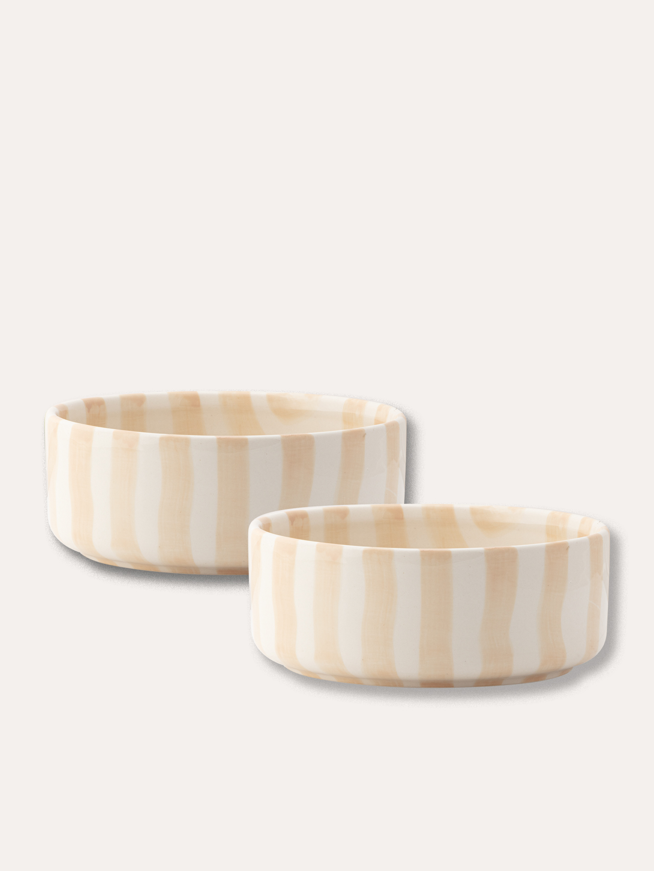 Schalen Set (2er Set) Stripes - boho beige