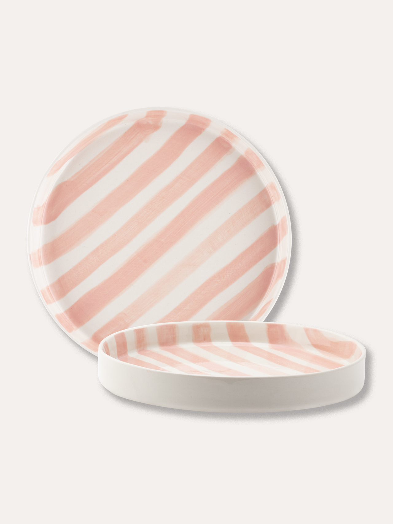 Teller Set (2er Set) Stripes - incanto rose